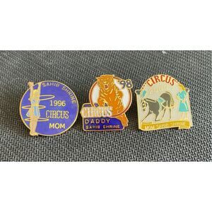 Sahib Shrine Circus Mom and Dad Pins Mixed lot set of 3,  96 98 00